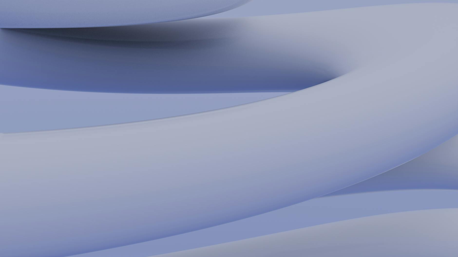 Smooth blue abstract 3D render showcasing curved geometric shapes and minimalist design.