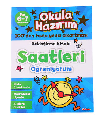 Okula Hazırım 11 - Saatleri Öğreniyorum Matematik Pekiştirme Kitabı (6-7 Yaş) | Doğan ve Egmont Yayıncılık