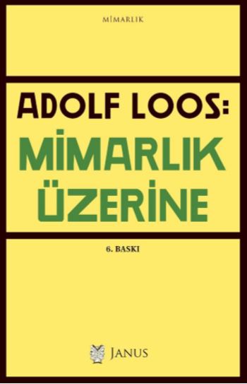 Mimarlık Üzerine - Adolf Loos kitap kapağı