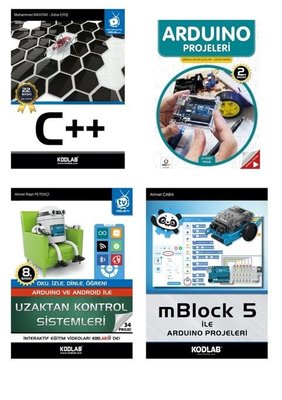 Projeler ve Arduino Eğitim Seti-4 Kitap Takım | Kodlab (İnce Kapak)