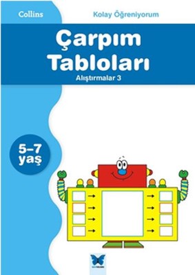 Kolay Öğreniyorum-Çarpım Tabloları Alıştırmalar 2 (5-7 Yaş) | Mavi Kelebek