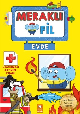 Meraklı Fil-Evde-Çıkartmalı Aktivite Kitabı | Eksik Parça
