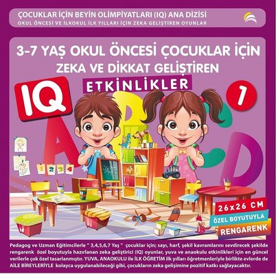 3-7 Yaş Okul Öncesi Çocuklar için Zeka ve Dikkat Geliştiren Etkinlikler-1 | Ekinoks (İnce Kapak)