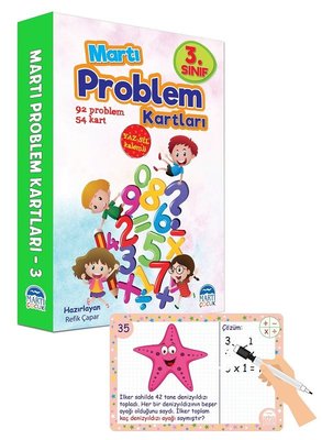 3.Sınıf Problem Kartları-Yaz Sil Kalemli | Martı Yayınları