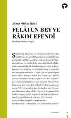 Felatun Bey Ve Rakım Efendi | Ren Kitap