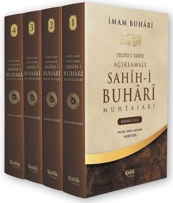 Sahih-i Buhari Muhatasarı Seti - 4 Kitap Takım - Kutulu | Çelik Yayınevi (İnce Kapak)