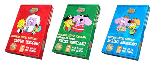 Kral Şakir Muhtişim Eğitici Kartlar Seti-3 Kitap Takım | Eksik Parça Yayınları (İnce Kapak)