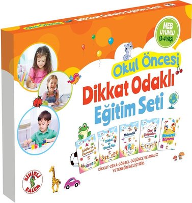 Okul Öncesi Dikkat Odaklı Eğitim Seti 3-4 Yaş | Sihirli Kalem (İnce Kapak)