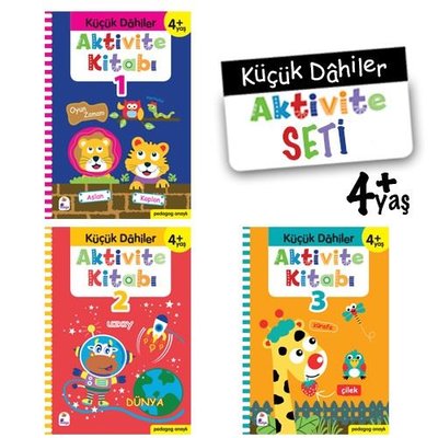 Küçük Dahiler Aktivite Seti 4+Yaş - 3 Kitap Takım | İndigo Çocuk (İnce Kapak)