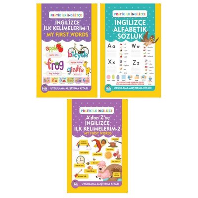 İngilizce Sözlük ve Kelimeler Seti - 3 Kitap Takım | Halk Kitabevi