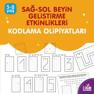 Kodlama Olimpiyatları 5 - 8 Yaş Mor Kelebek: Sağ - Sol Beyin Geliştirme Etkinlikleri | Halk Kitabevi