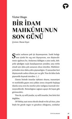 Bir İdam Mahkumunun Son Günü | Turkuvaz Kitap