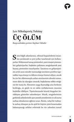 Üç Ölüm | Turkuvaz Kitap