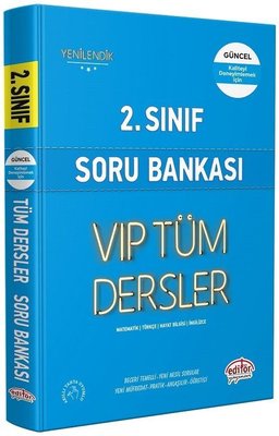 2.Sınıf VIP Tüm Dersler Soru Bankası - Mavi Kitap | Editör (İnce Kapak)