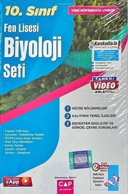 10.Sınıf Biyoloji Fen Lisesi Set | Çap Yayınları (İnce Kapak)