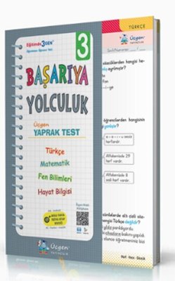 3.Sınıf Başarıya Yolculuk Yaprak Test | Üçgen Yayınları (İnce Kapak)