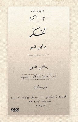 Tefekkür - Osmanlıca | Gece Kitaplığı