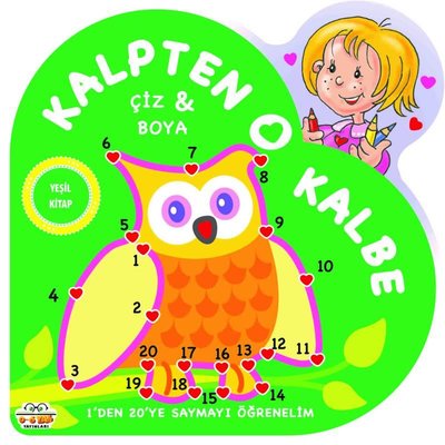 Kalpten Kalbe Çiz Boya - Yeşil Kitap | 0-6 Yaş Yayınları