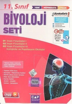 2023 11.Sınıf Anadolu Lisesi Biyoloji Seti | Çap Yayınları (İnce Kapak)