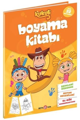 Kukuli - Boyama Kitabı-Turuncu Kapak | Beta Kids