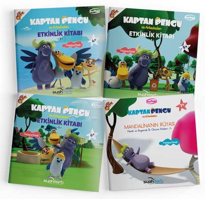 Kaptan Pengu ve Arkadaşları Etkinlik Kitapları Seti - 4 Kitap Takım - 4 - 5 - 6 - 7+ Yaş | Burhan Yayıncılık (İnce Kapak)