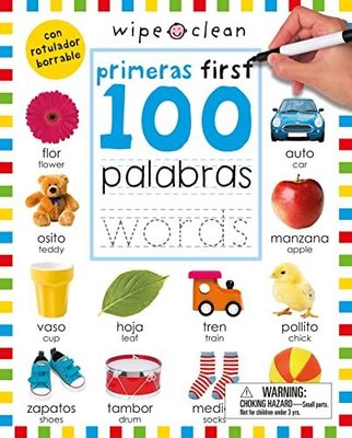 Wipe Clean: First 100 Words / 100 primeras palabras Bilingual (Spanish-English) | St Martin's Press