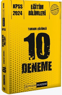 2024 KPSS Eğitim Bilimleri Tamamı Çözümlü 10 Deneme | Pegem Akademi Yayıncılık