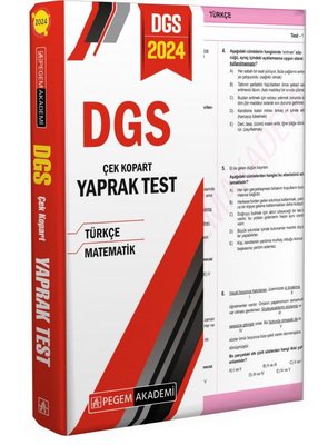 2024 DGS Çek Kopart Yaprak Test | Pegem Akademi Yayıncılık