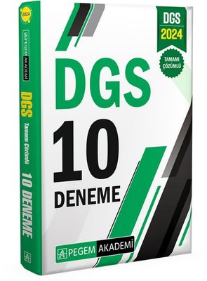 2024 DGS Tamamı Çözümlü 10 Deneme | Pegem Akademi Yayıncılık