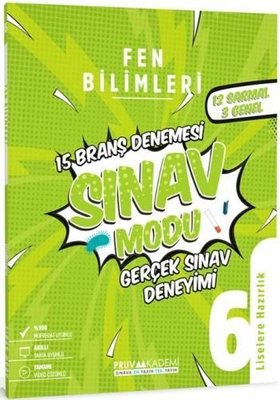 6. Sınıf Fen Bilimleri Sınav Modu 15 Deneme | Pruva Akademi
