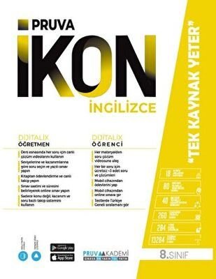 8. Sınıf İkon İngilizce Konu Anlatım Kitabı | Pruva Akademi