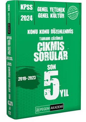 2024 KPSS Genel Yetenek Genel Kültür Konu Konu Düzenlenmiş Tamamı Çözümlü Çıkmış Sorular Son 5 Sınav | Pegem Akademi Yayıncılık