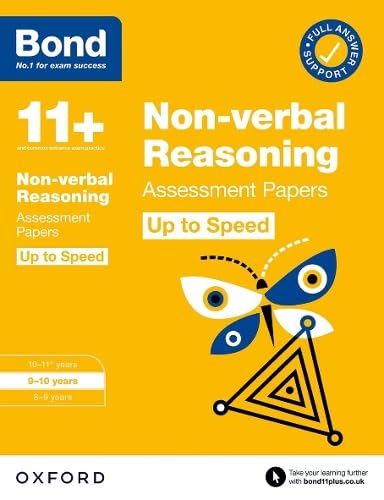 Bond 11+: Bond 11+ Non-verbal Reasoning Up to Speed Assessment Papers with Answer Support 9-10 Years kitap kapağı