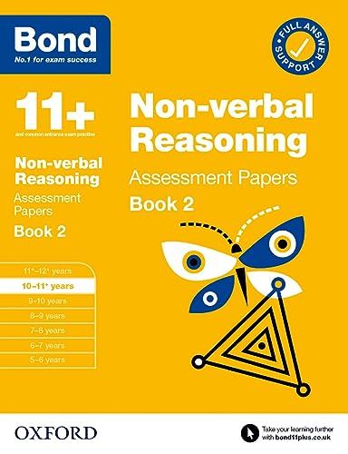 11+: Bond 11+ Non-verbal Reasoning Assessment Papers 10-11 Years Book 2: For 11+ GL assessment and E kitap kapağı