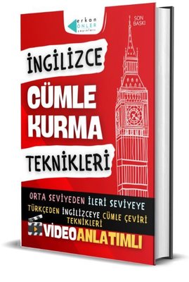 İngilizce Cümle Kurma Teknikleri Video Anlatımlı - Orta Seviyeden İleri Seviyeye Türkçeden İngilizceye | Erkan Önler Yayınları