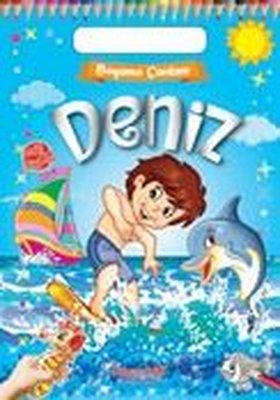 Deniz - Boyama Çantam - Renkli Çıkartmalı | Yumurcak Yayınları