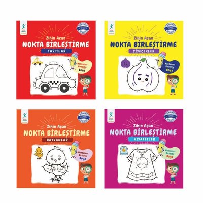 Zihin Açan Nokta Birleştirme Seti - 4 Kitap Takım | Çocuk Gelişimi Yayınları
