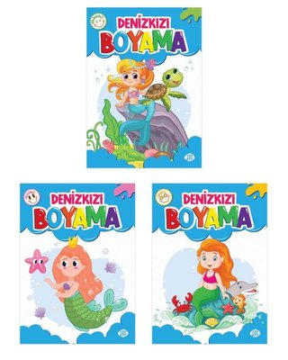 Deniz Kızı Boyama Seti - 3 Kitap Takım | Dokuz Yayınları