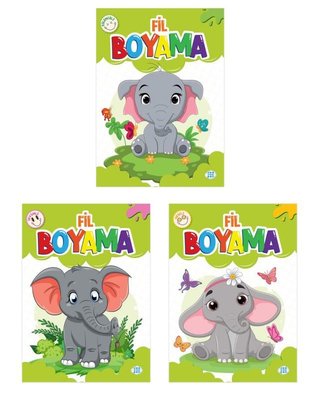 Fil Boyama Seti - 3 Kitap Takım | Dokuz Yayınları