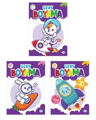 Uzay Boyama Seti - 3 Kitap Takım | Dokuz Yayınları