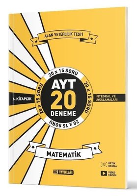 AYT Matematik 20'li Deneme 6. Kitap | Hız Yayınları (İnce Kapak)