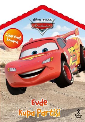 Disney Pixar Arabalar Evde Kupa Partisi Çıkartmalı Boyama Kitabı | Doğan Çocuk (İnce Kapak)