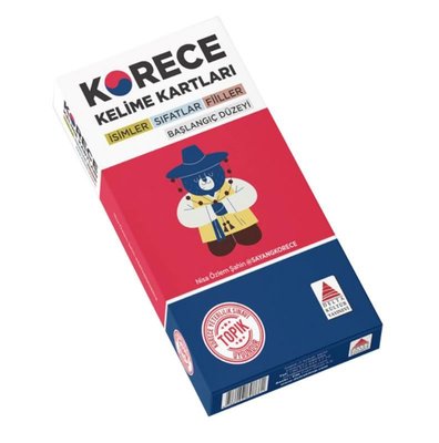 Korece Kelime Kartları - İsimler Sıfatlar Fiiller Başlangıç Düzeyi | Delta Kültür-Eğitim (İnce Kapak)