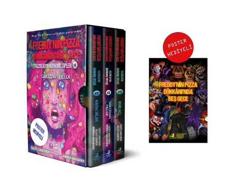 Fazbear'ın Korkunç Tipleri Seti - Poster Hediyeli Kutulu 7 - 8 - 9 | Olimpos Çocuk (İnce Kapak)