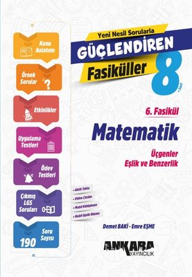 8. Sınıf Matematik Güçlendiren 6. Fasikül | Ankara Yayıncılık (İnce Kapak)