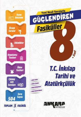 8. Sınıf T.C. İnkılap Tarihi ve Atatürkçülük Güçlendiren SET Fasiküller | Ankara Yayıncılık (İnce Kapak)