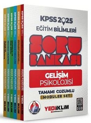 2025 KPSS Eğitim Bilimleri Tamamı Çözümlü Modüler Set Soru Bankası | Yediiklim Yayınları (İnce Kapak)