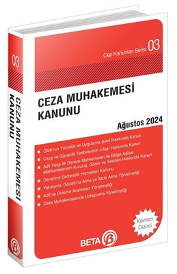 Ceza Muhakemesi Kanunu Ağustos 2024 - Cep Kanunları Serisi | Beta Yayınları (Cep Boy)