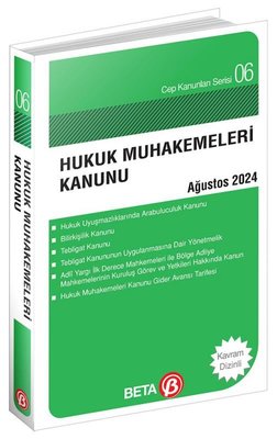 Hukuk Muhakemeleri Kanunu Ağustos 2024 - Cep Kanunları Serisi | Beta Yayınları (Cep Boy)