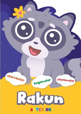 Rakun - Şekilli Hayvanlar Serisi - Aktiviteler Boyamalar Çıkartmalar | Artenino Yayıncılık (İnce Kapak)